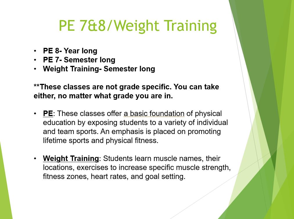 PE & Weight Training 